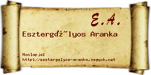Esztergályos Aranka névjegykártya